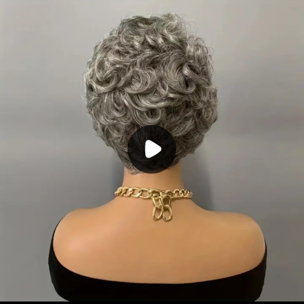 Gourgous gray human hair Wig (140)